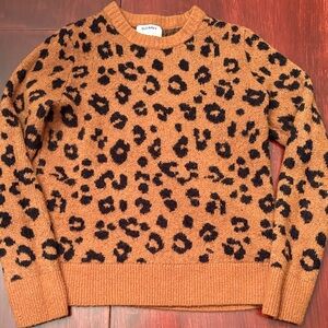 Old Navy Women's Animal Print Sweater - Tan and Black
